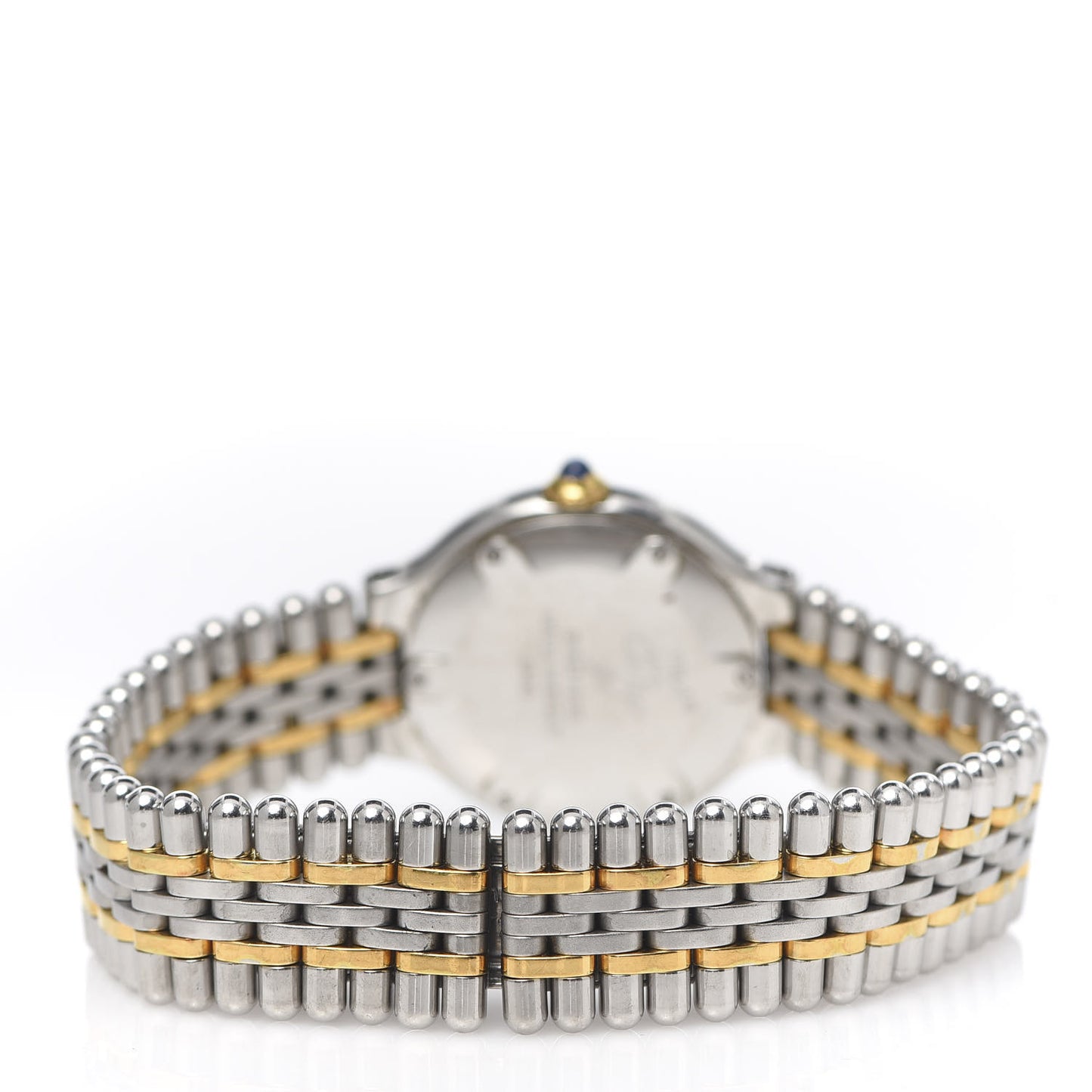 Stainless Steel 18K Yellow Gold 28mm Must De 21 Bullet Link Quartz Watch
