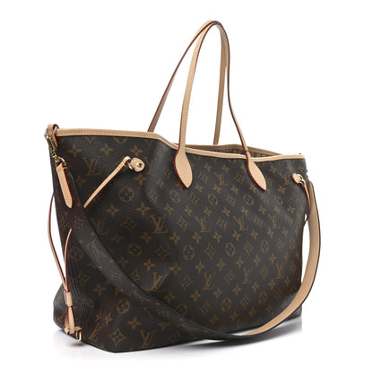 Louis Vuitton Monogram Stamped Inside Out Neverfull Bandouliere GM Beige 3 of 9