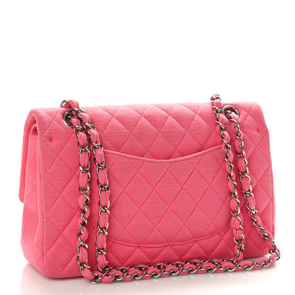Chanel Jersey Quilted Medium Double Flap Dark Pink 3 of 10