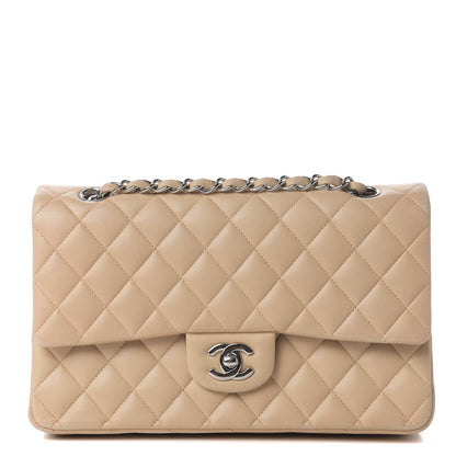 Chanel Lambskin Quilted Medium Double Flap Beige 1 of 12