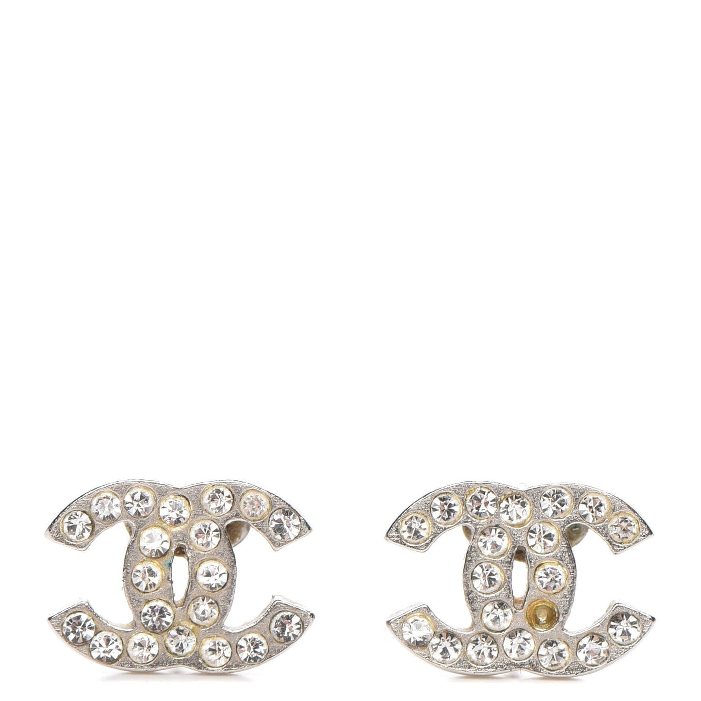 Crystal Timeless CC Earrings Silver