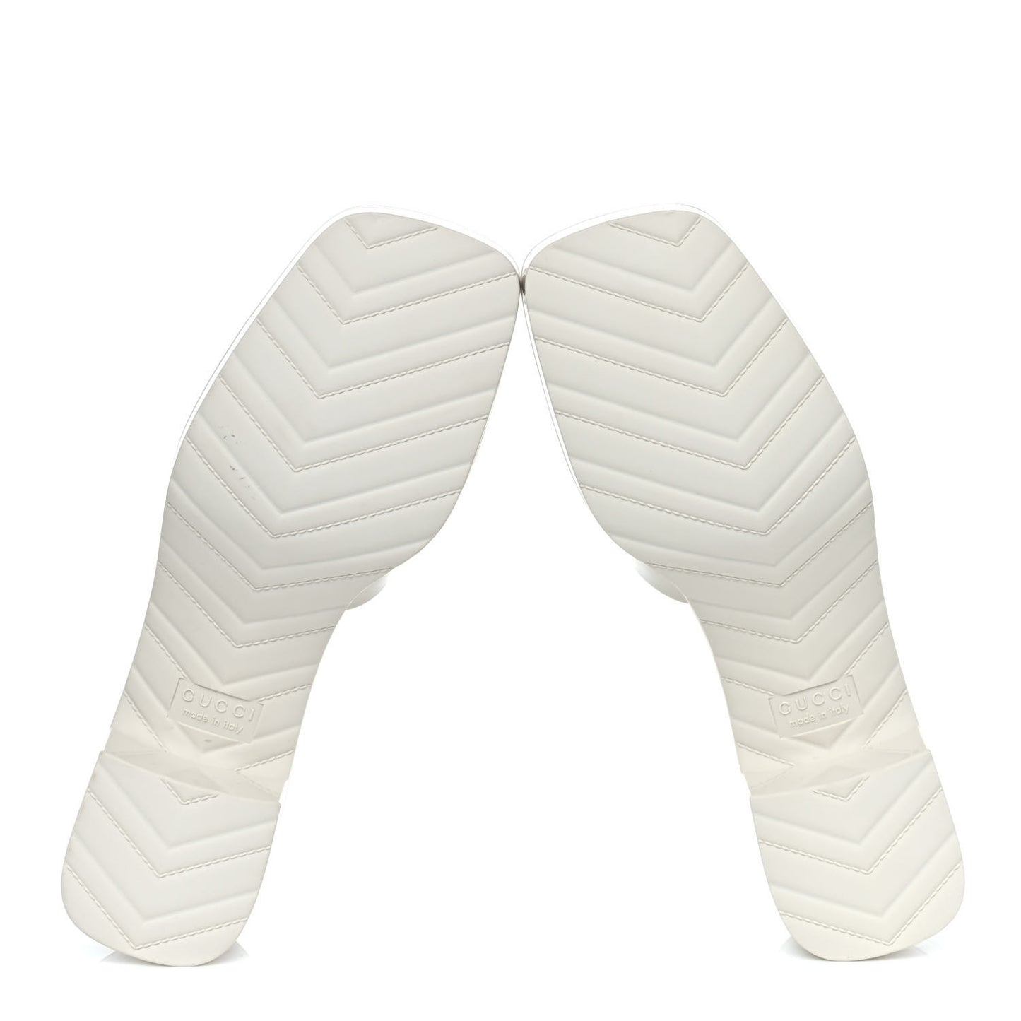 Rubber Gucci Logo Womens Platform 20/60mm Slide Sandals 39 Mystic White