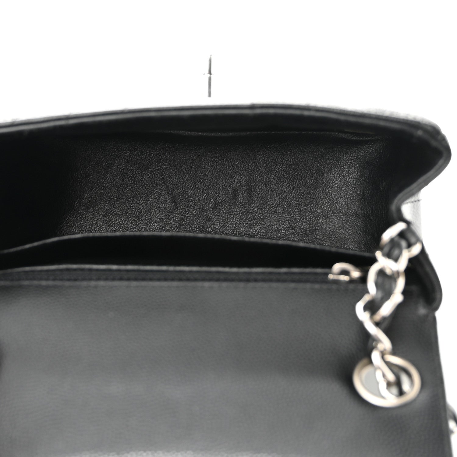 Chanel Caviar Chevron Quilted Mini Square Flap Black 5 of 10