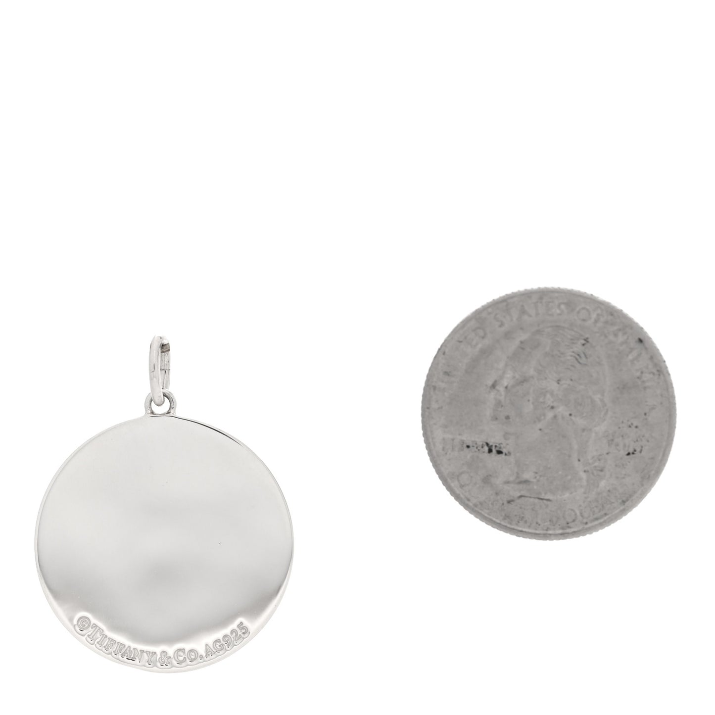 Sterling Silver Love Bugs Round Tag Charm