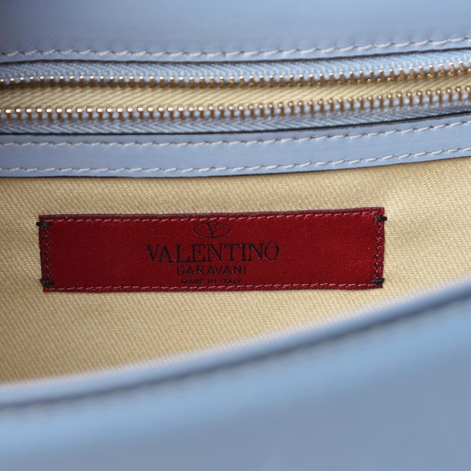 Valentino Garavani Vitello Small Glam Lock Rockstud Flap Water Sky 6 of 14