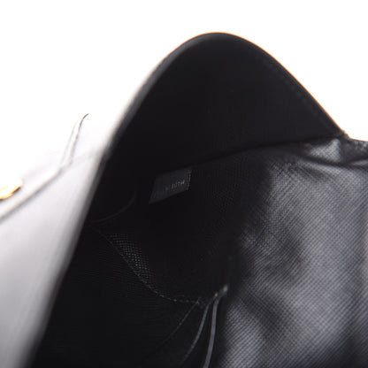Prada Saffiano Metal Envelope Wallet Black 7 of 8