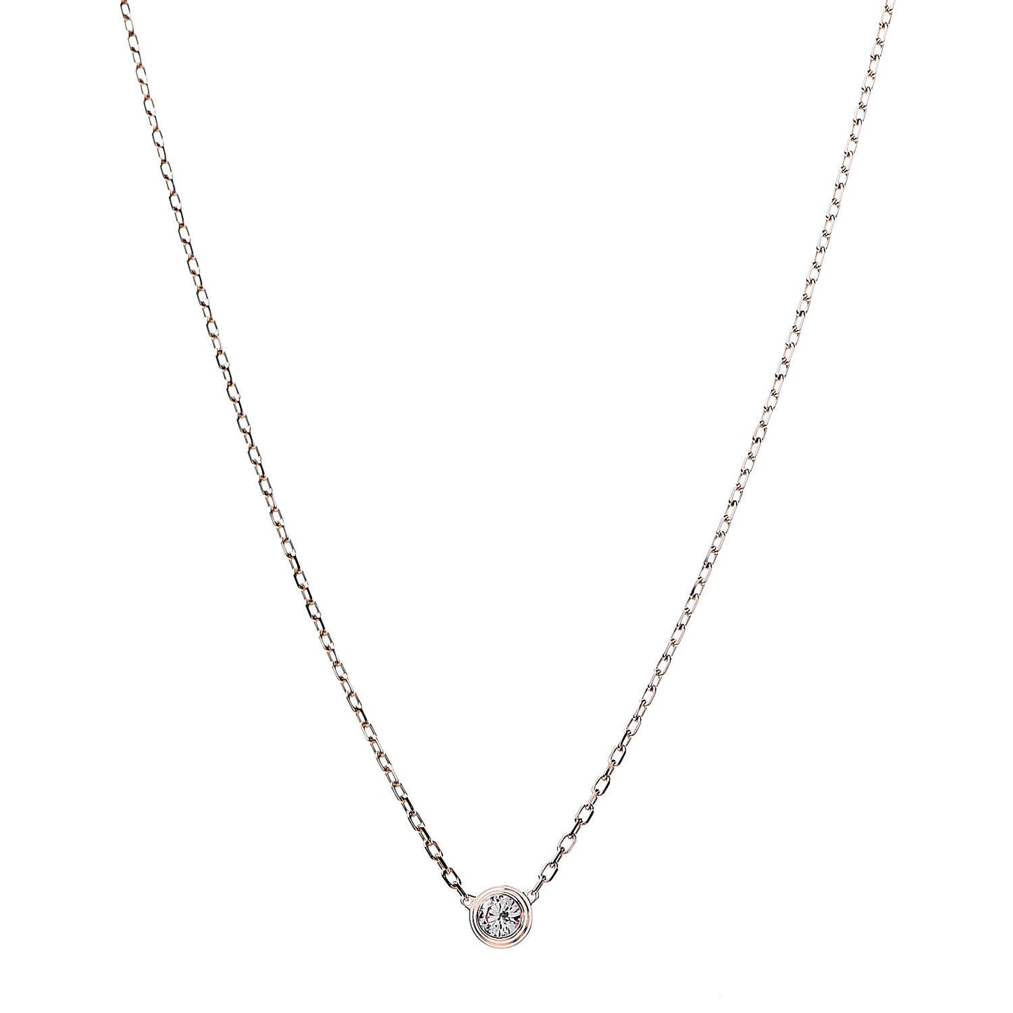 18K Pink Gold Pink Sapphire D'Amour Pendant Necklace