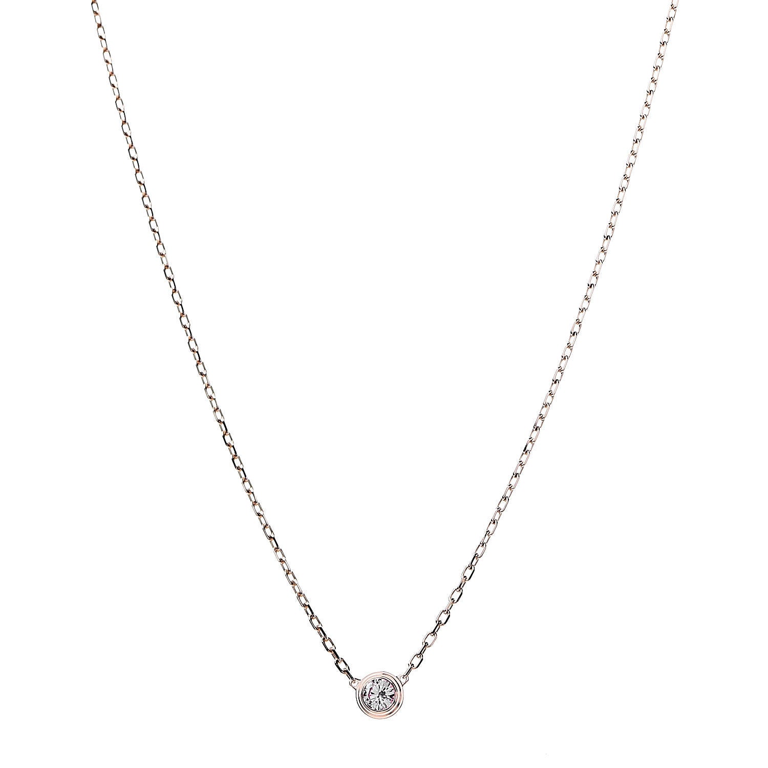 Cartier 18K Pink Gold Pink Sapphire D'Amour Pendant Necklace 1 of 6