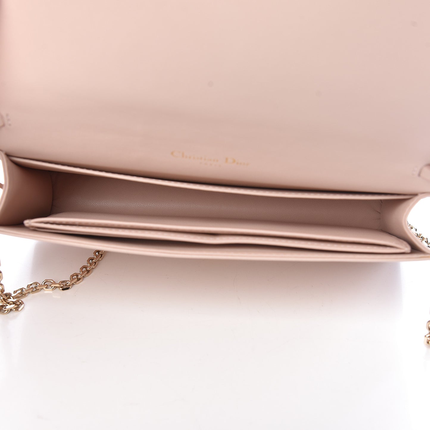 Lambskin Cannage Lady Dior Convertible Clutch Pink