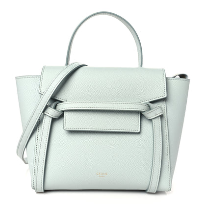 Celine Grained Calfskin Nano Belt Bag Soft Blue 1 of 9