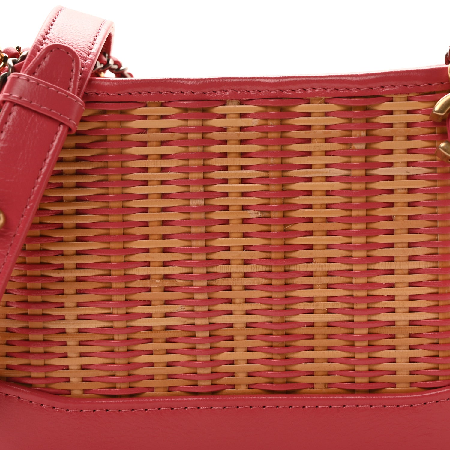 Chanel Rattan Calfskin Small Gabrielle Hobo Beige Pink 8 of 10