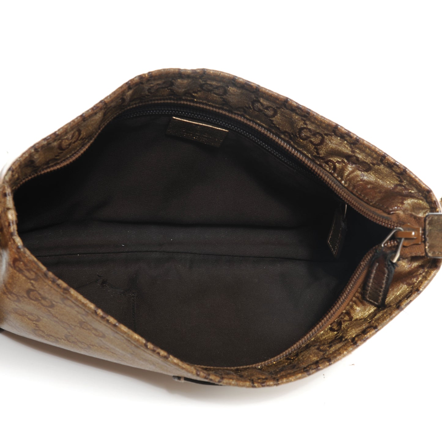 Crystal Monogram Small Joy Flat Messenger Crossbody Bronze