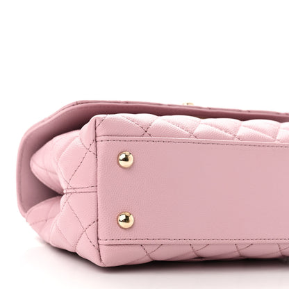 Chanel Caviar Quilted Mini Coco Handle Flap Light Pink 9 of 11