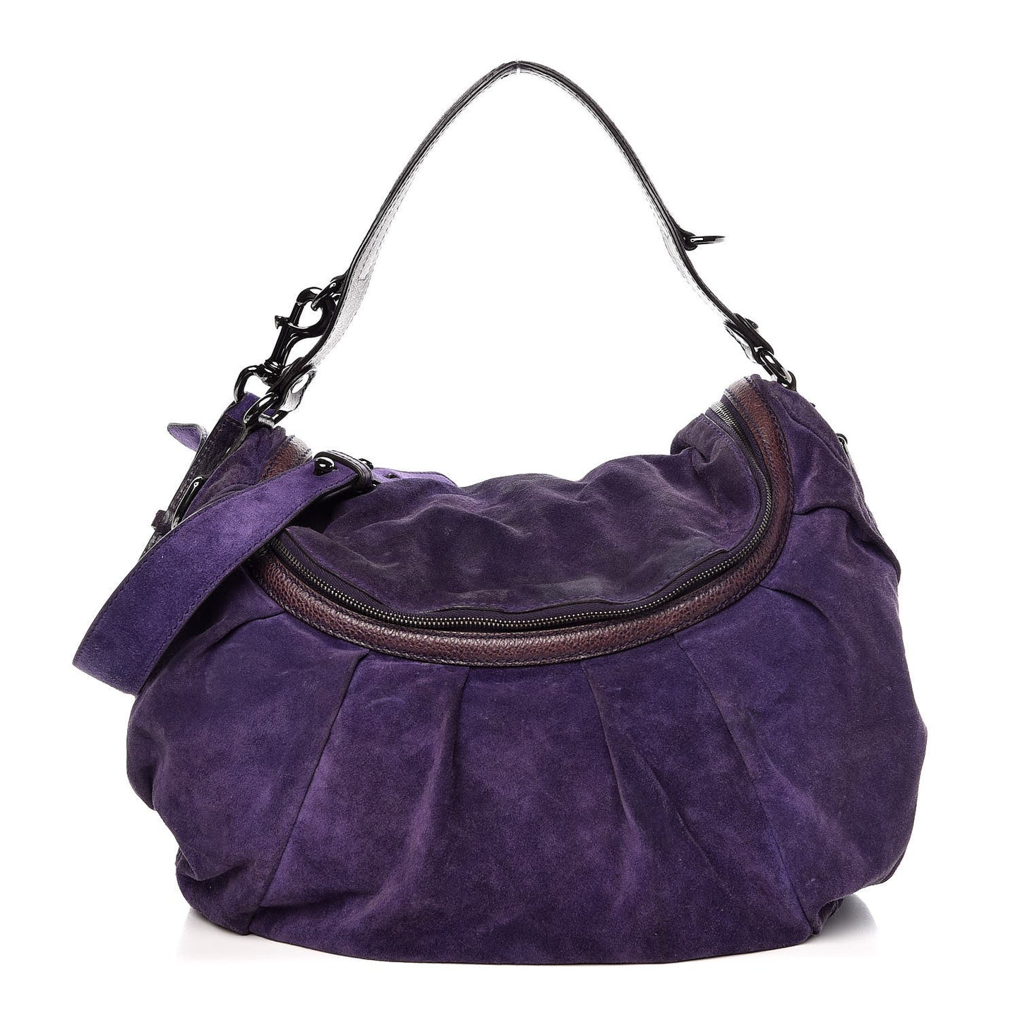 Suede Icon Bit Shoulder Bag Purple