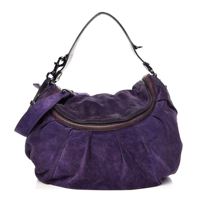 Gucci Suede Icon Bit Shoulder Bag Purple 1 of 11