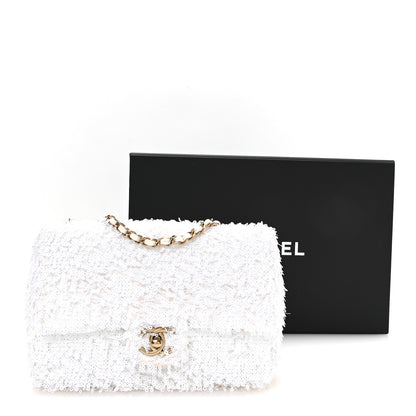 Chanel Sequin Mini Rectangular Flap White 10 of 10