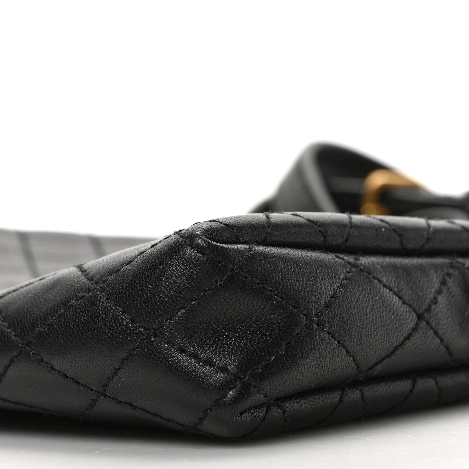 Saint Laurent Lambskin Quilted Gaby Zipped Pouch Black 8 of 8