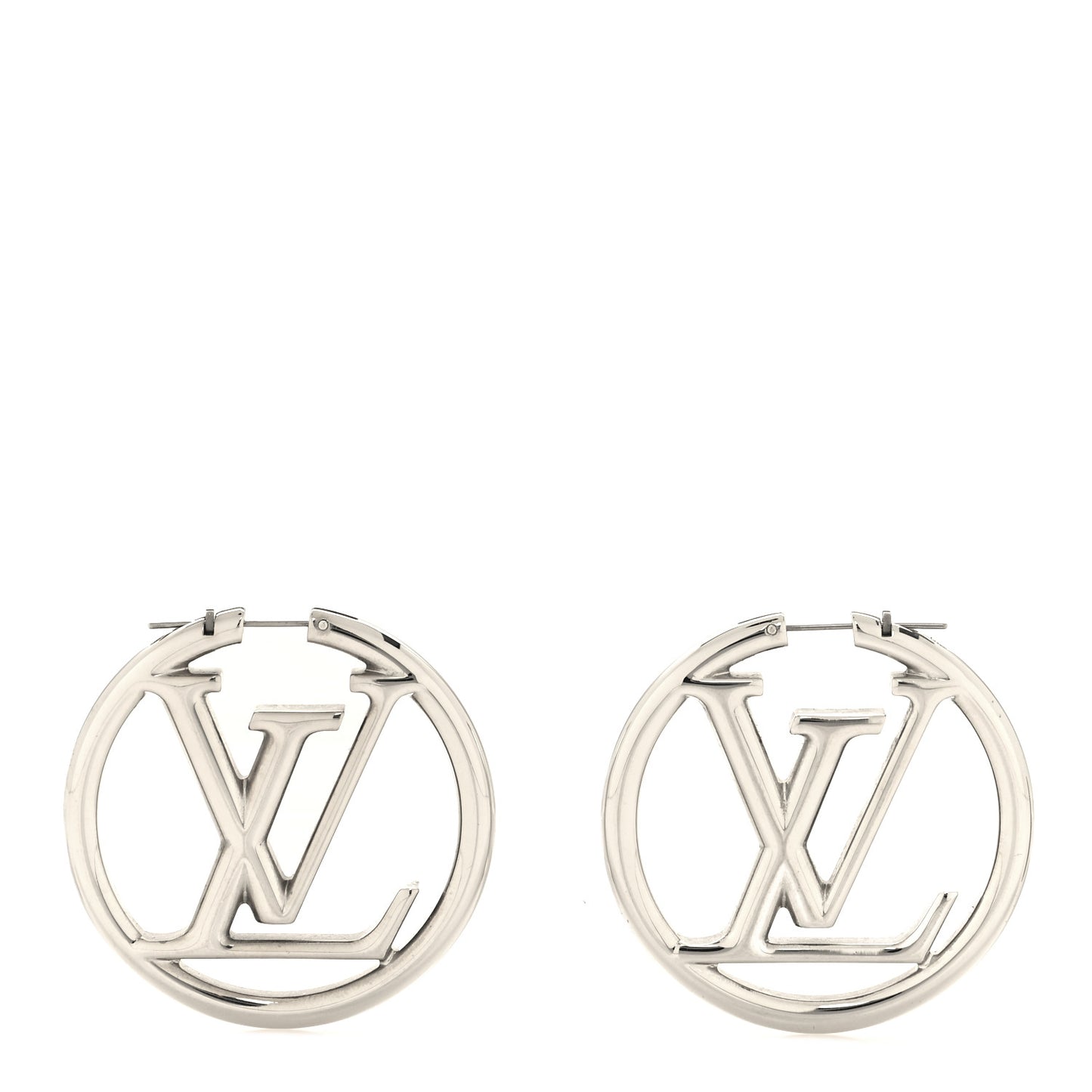 Palladium Louise Hoop Earrings Silver