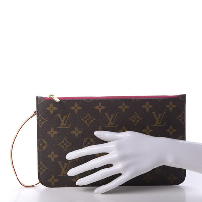 Louis Vuitton Monogram Neverfull MM GM Pochette Pivoine 2 of 8