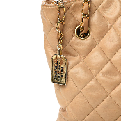 Chanel Lambskin Quilted Shoulder Bag Beige 9 of 9