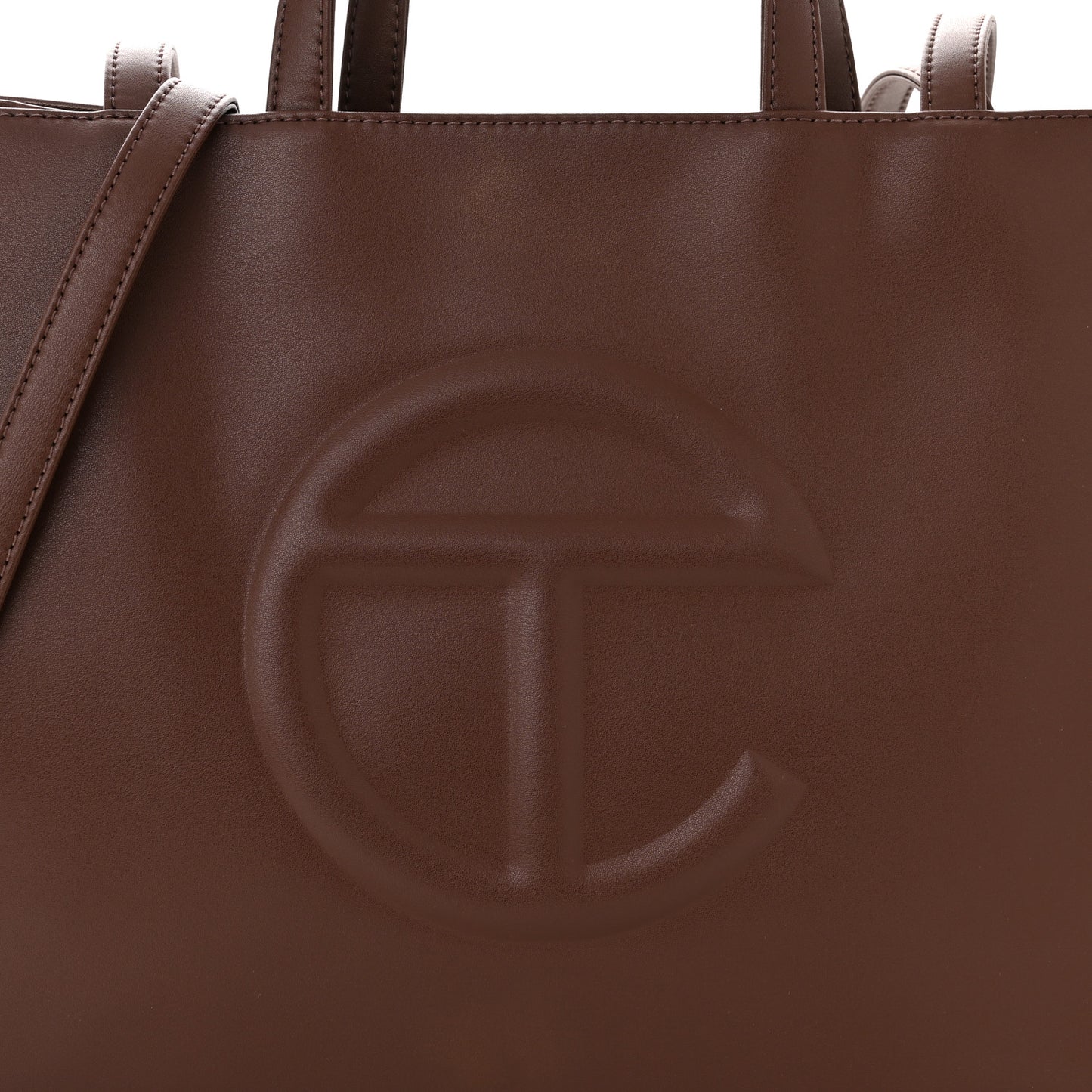 Vegan Leather Medium Shopping Bag Chocolate