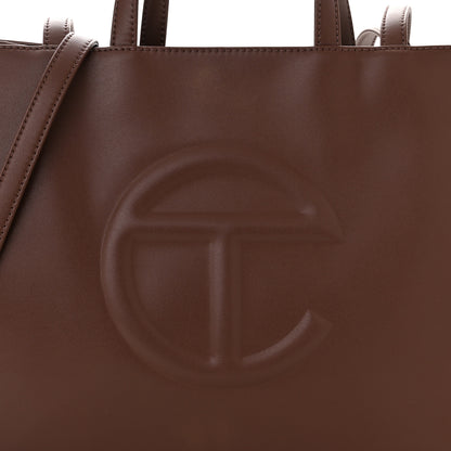 Telfar Vegan Leather Medium Shopping Bag Chocolate 8 of 10