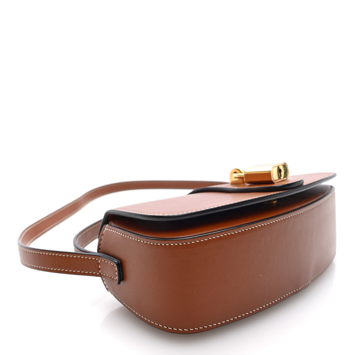 Celine Smooth Calfskin Tabou Clutch on Strap Tan 4 of 9