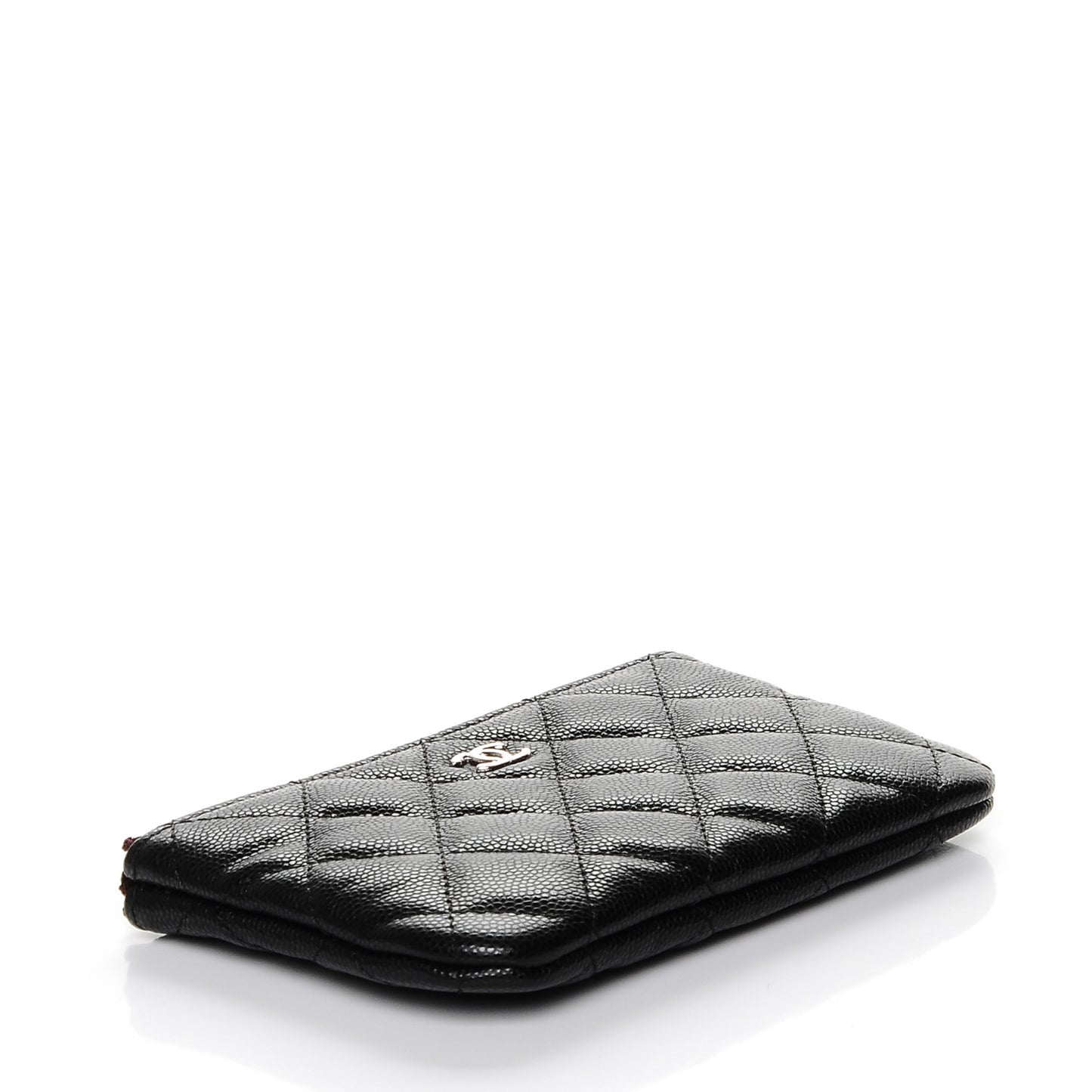 Caviar Quilted Small Cosmetic Case Black