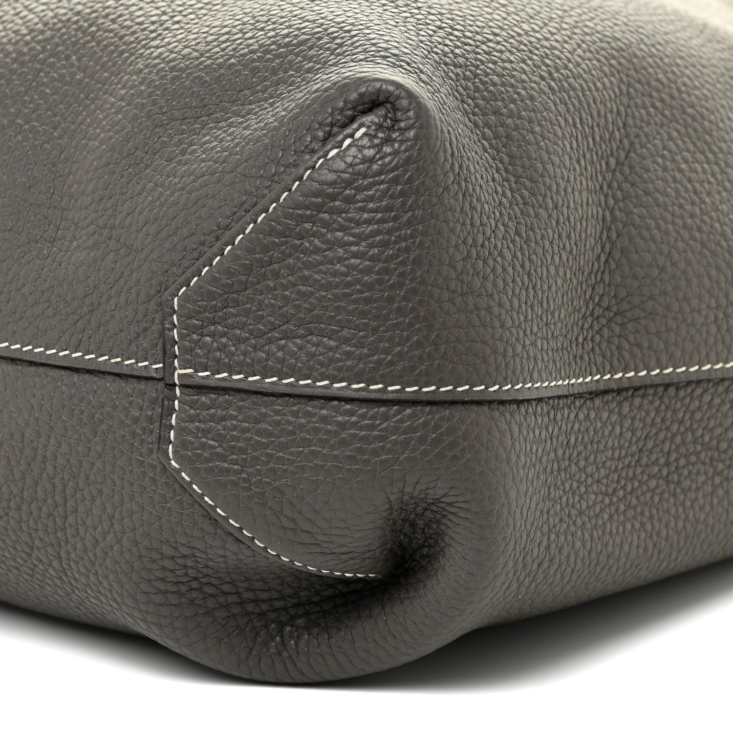 Hermes Taurillon Clemence Double Sens 36 Reversible Tote Gris Perle Etain 9 of 15