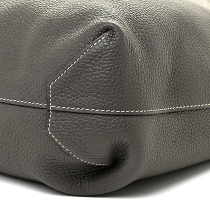 Hermes Taurillon Clemence Double Sens 36 Reversible Tote Gris Perle Etain 9 of 15