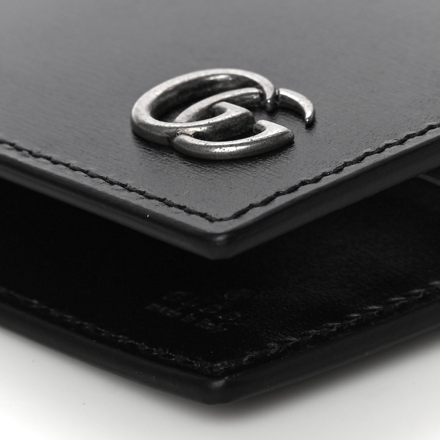 Smooth Calfskin GG Marmont Bi-Fold Wallet Black