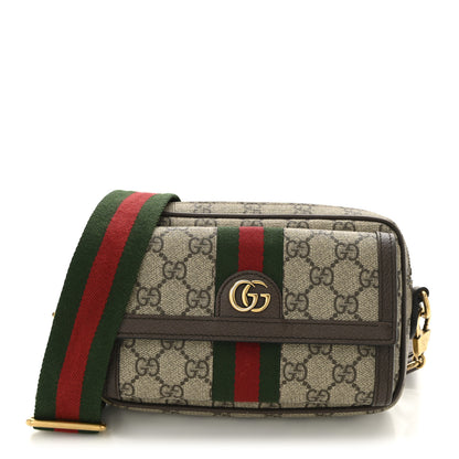 Gucci GG Supreme Monogram Web Mini Ophidia Bag Beige Ebony 1 of 11