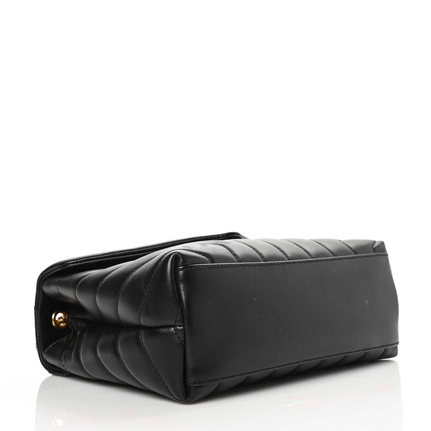 Saint Laurent Calfskin Y Quilted Monogram Small Loulou Chain Satchel Black 4 of 8