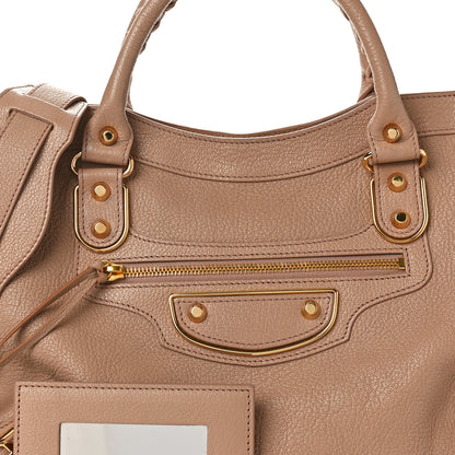 Balenciaga Chevre Gold Metallic Edge Hardware City Rose Des Sables 8 of 11