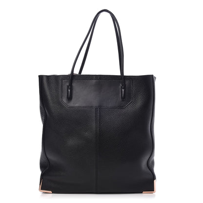 Alexander Wang Pebbled Calfskin Prisma Skeletal Tote Black Rose Gold Hardware 3 of 11