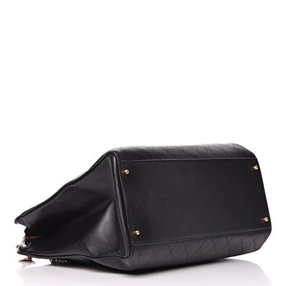 Chanel Calfskin Stitched XL Weekender Black 4 of 25