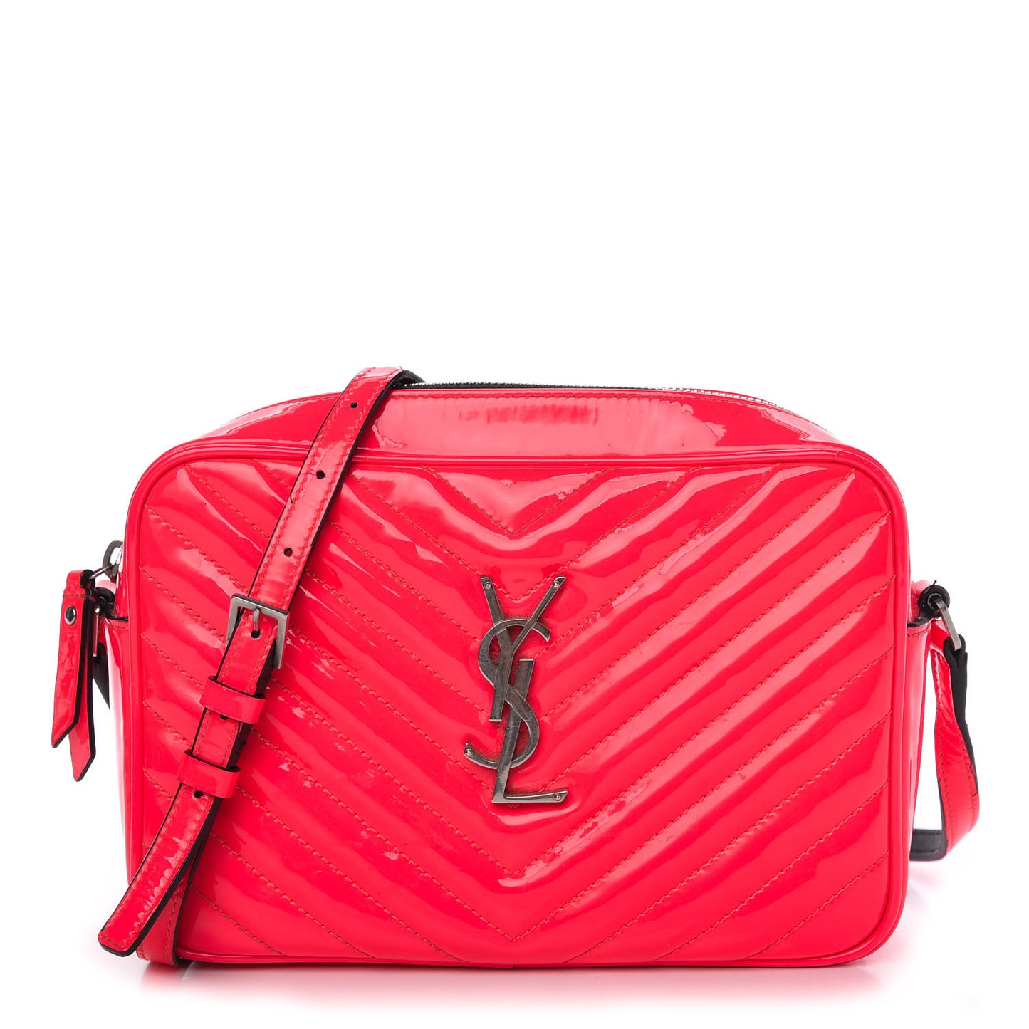 Calfskin Matelasse Monogram Lou Camera Bag Neon Pink