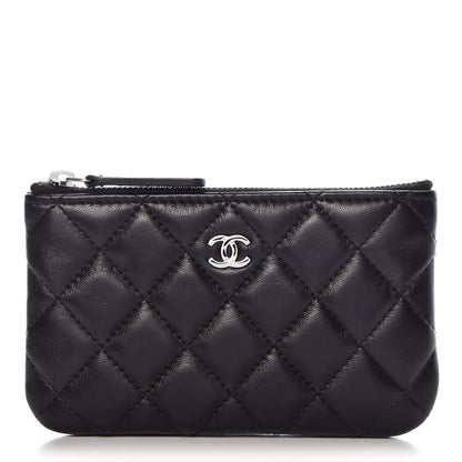 Chanel Lambskin Quilted Small Cosmetic Case Black 1 of 8