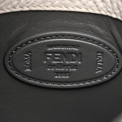 Fendi Cuoio Romano Selleria Bi-Color Medium Peekaboo X-Lite Moon Ghiaia 7 of 11