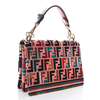 Fendi Velvet Vitello Dolce Fun Fair Kan I Shoulder Bag Strawberry Multicolor 3 of 9