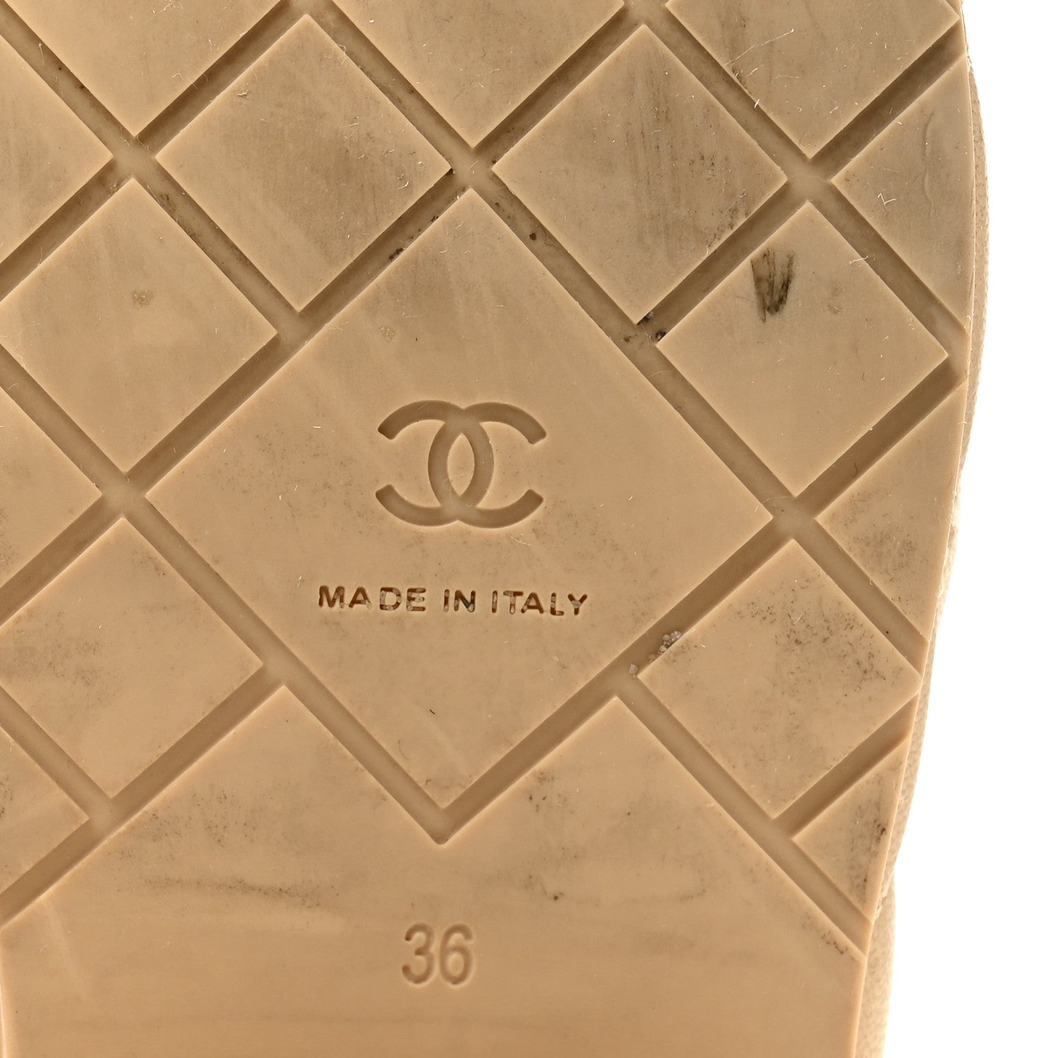 Chanel Lambskin Quilted CC Mules Wedge Sandals 36 Beige 8 of 11