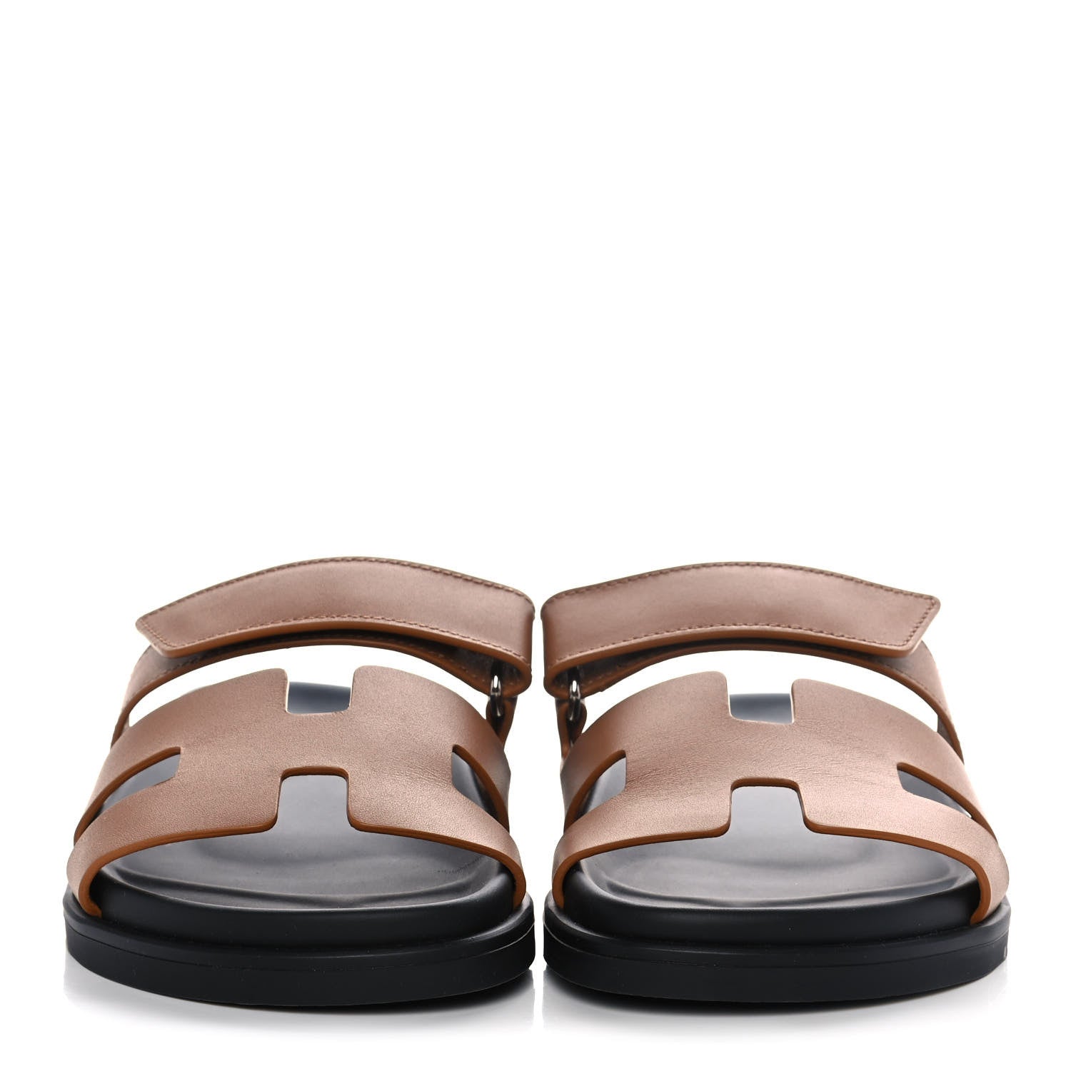 Hermes Calfskin Womens Chypre Sandals 37 Naturel 2 of 10