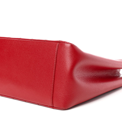 Chanel Caviar Quilted Grand Shopping Tote GST Red 9 of 10