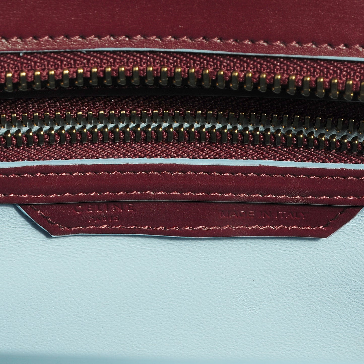 Palmelato Micro Luggage Burgundy Light Blue