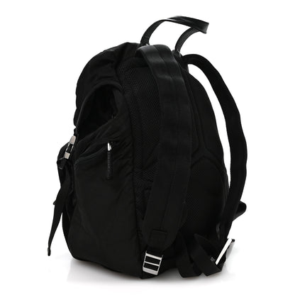 Prada Re-Nylon Saffiano Logo Double Buckle Backpack Black 2 of 11