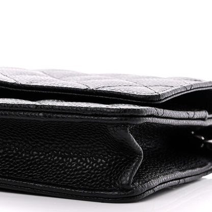Chanel Caviar Quilted Wallet on Chain WOC Black 11 of 12