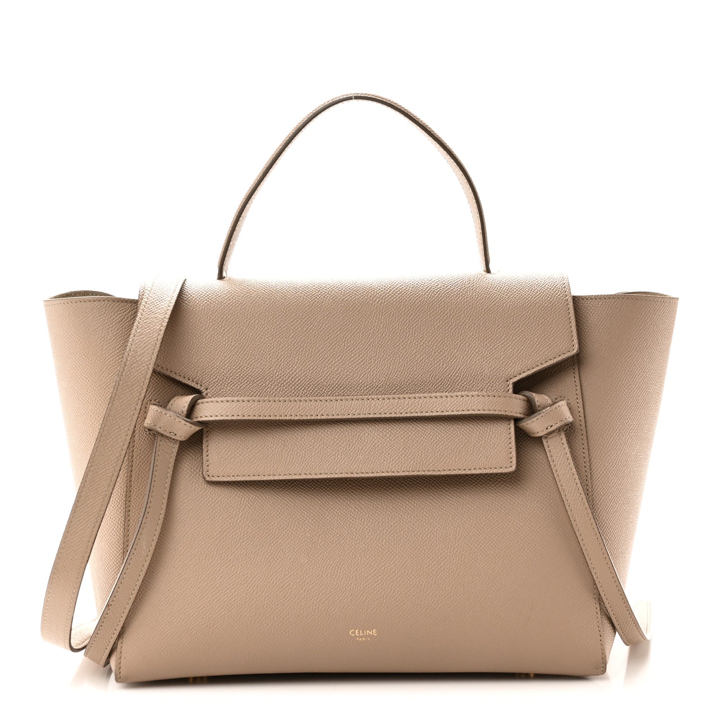 Grained Calfskin Mini Belt Bag Light Taupe