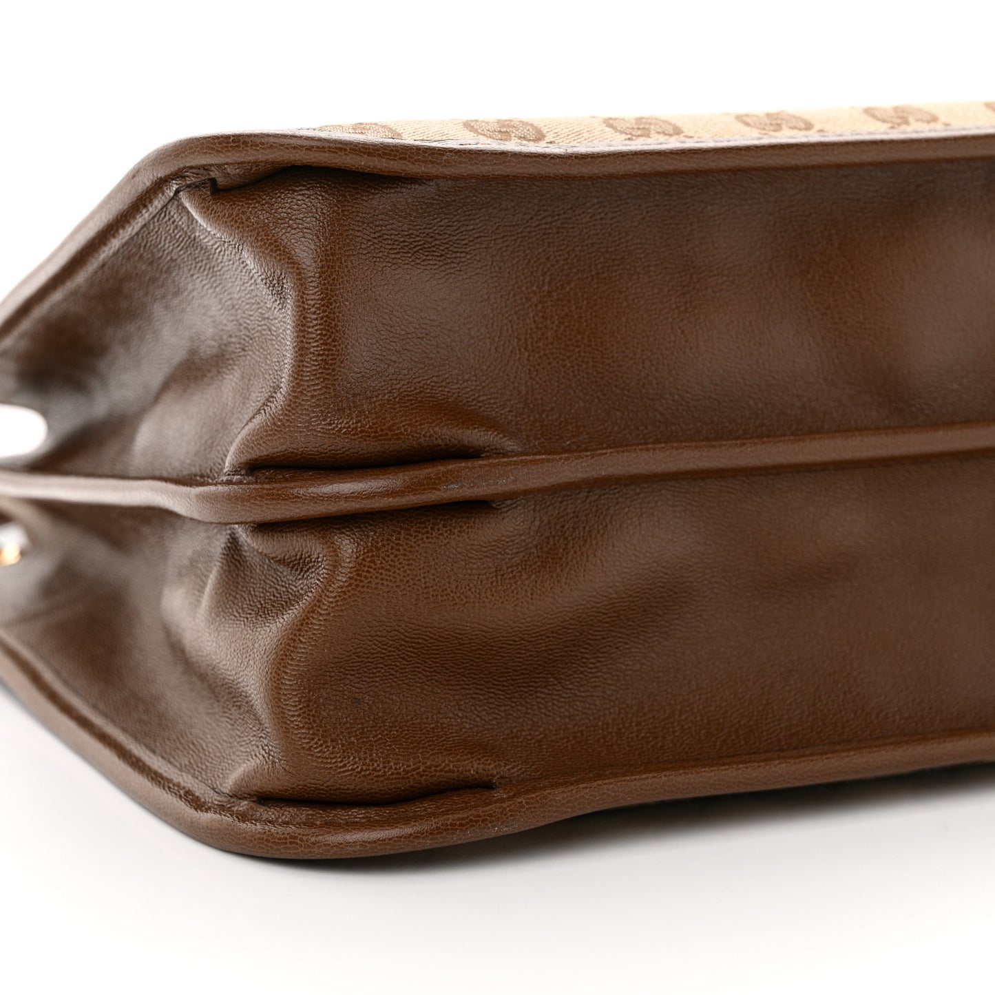 Monogram Calfskin Medium Horsebit 1955 Tote Bag Beige Brown Sugar