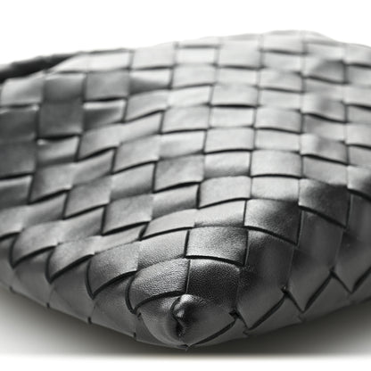 Bottega Veneta Calfskin Intrecciato Mini Hop Black 9 of 10