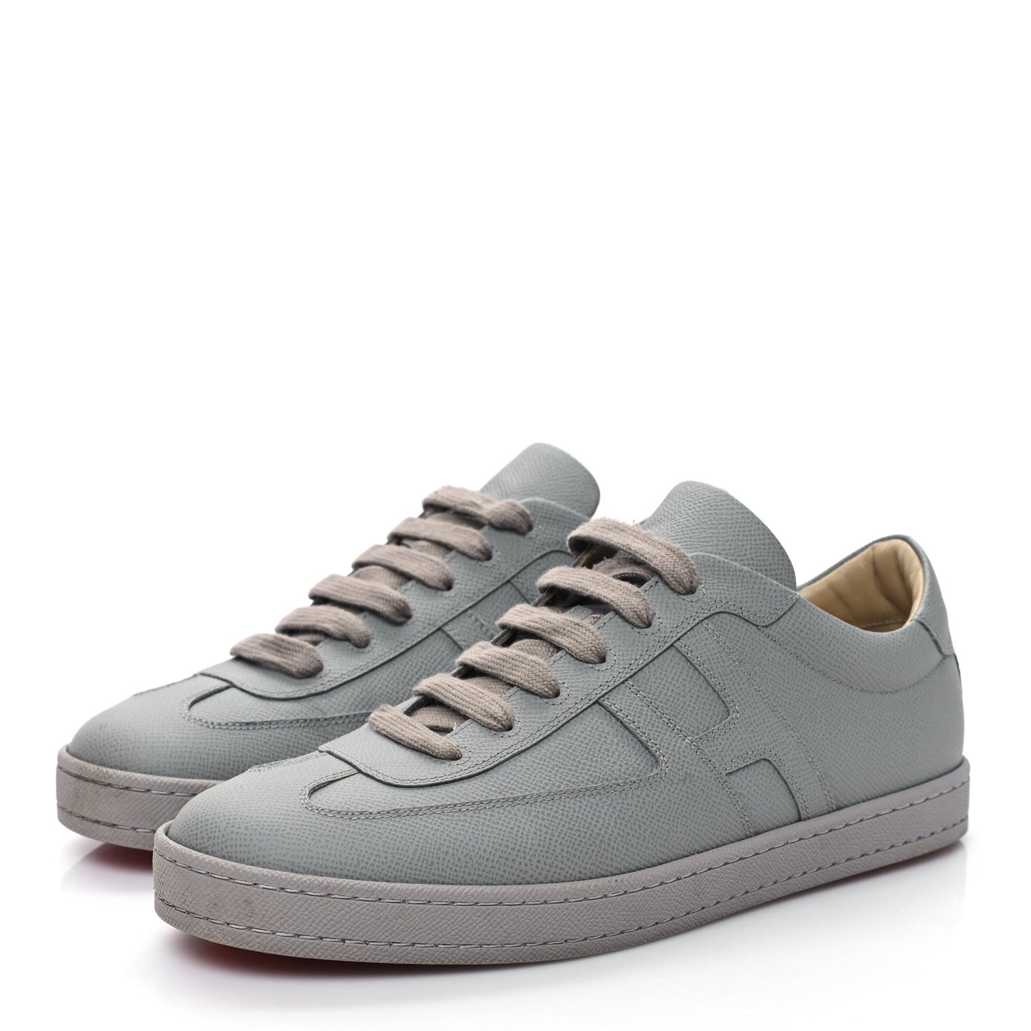 Hermes Epsom Mens Boomerang Sneakers 42 Gris Mouette 3 of 7